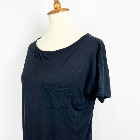 T Alexander Wang Black T-Shirt Dress scoop neck tshirt Size Medium - Picture 2 of 9